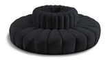 Arc Black Velvet Modular Sofa 103Black-S8D Meridian Furniture