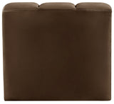 Arc Brown Velvet Curved Corner 103Brown-CC Meridian Furniture