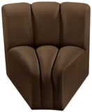 Arc Brown Velvet Curved Corner 103Brown-CC Meridian Furniture