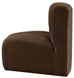 Arc Brown Velvet Curved Corner 103Brown-CC Meridian Furniture