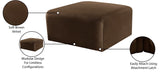 Arc Brown Velvet Ottoman 103Brown-Ott Meridian Furniture