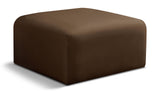 Arc Brown Velvet Ottoman 103Brown-Ott Meridian Furniture