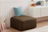 Arc Brown Velvet Ottoman 103Brown-Ott Meridian Furniture