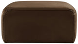 Arc Brown Velvet Ottoman 103Brown-Ott Meridian Furniture