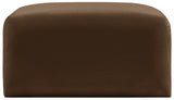 Arc Brown Velvet Ottoman 103Brown-Ott Meridian Furniture