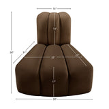 Arc Brown Velvet Reverse Corner 103Brown-RC Meridian Furniture