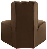 Arc Brown Velvet Reverse Corner 103Brown-RC Meridian Furniture