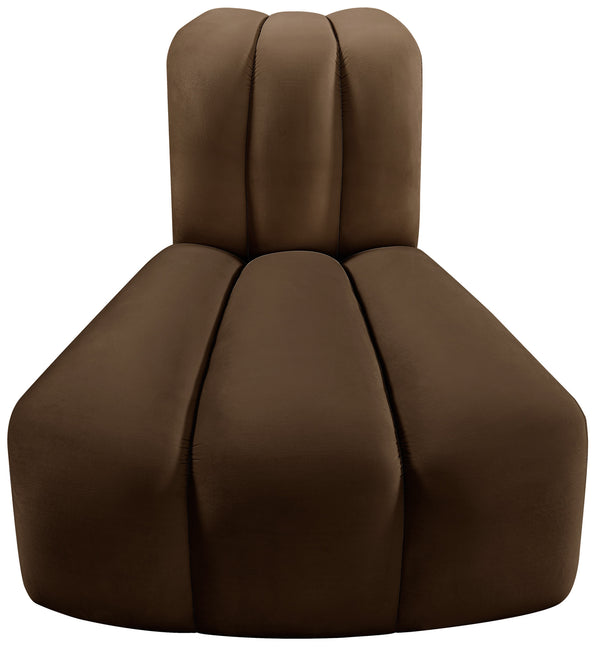 Arc Brown Velvet Reverse Corner 103Brown-RC Meridian Furniture