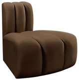 Arc Brown Velvet Reverse Corner 103Brown-RC Meridian Furniture