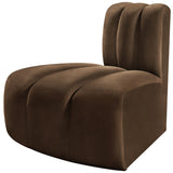 Arc Brown Velvet Reverse Corner 103Brown-RC Meridian Furniture