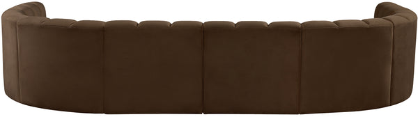 Arc Brown Velvet Modular Sofa 103Brown-S10A Meridian Furniture