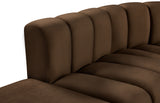 Arc Brown Velvet Modular Sofa 103Brown-S10A Meridian Furniture