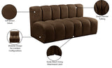 Arc Brown Velvet Modular Sofa 103Brown-S2A Meridian Furniture