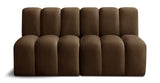 Arc Brown Velvet Modular Sofa 103Brown-S2A Meridian Furniture