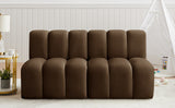 Arc Brown Velvet Modular Sofa 103Brown-S2A Meridian Furniture