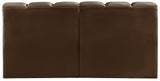 Arc Brown Velvet Modular Sofa 103Brown-S2A Meridian Furniture