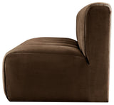 Arc Brown Velvet Modular Sofa 103Brown-S2A Meridian Furniture