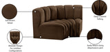 Arc Brown Velvet Modular Sofa 103Brown-S2B Meridian Furniture