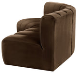 Arc Brown Velvet Modular Sofa 103Brown-S3B Meridian Furniture