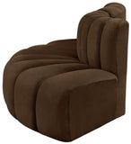 Arc Brown Velvet Modular Sofa 103Brown-S3E Meridian Furniture