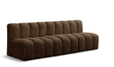 Arc Brown Velvet Modular Sofa 103Brown-S3F Meridian Furniture