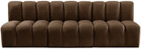 Arc Brown Velvet Modular Sofa 103Brown-S3F Meridian Furniture