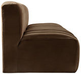 Arc Brown Velvet Modular Sofa 103Brown-S3F Meridian Furniture