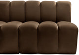 Arc Brown Velvet Modular Sofa 103Brown-S4A Meridian Furniture