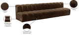 Arc Brown Velvet Modular Sofa 103Brown-S4E Meridian Furniture