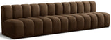 Arc Brown Velvet Modular Sofa 103Brown-S4E Meridian Furniture