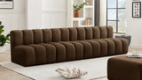 Arc Brown Velvet Modular Sofa 103Brown-S4E Meridian Furniture