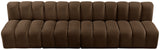 Arc Brown Velvet Modular Sofa 103Brown-S4E Meridian Furniture