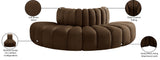 Arc Brown Velvet Modular Sofa 103Brown-S4G Meridian Furniture