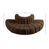 Arc Brown Velvet Modular Sofa 103Brown-S4G Meridian Furniture