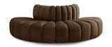 Arc Brown Velvet Modular Sofa 103Brown-S4G Meridian Furniture