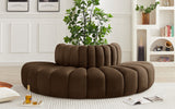 Arc Brown Velvet Modular Sofa 103Brown-S4G Meridian Furniture