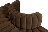 Arc Brown Velvet Modular Sofa 103Brown-S4G Meridian Furniture