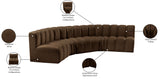 Arc Brown Velvet Modular Sofa 103Brown-S5A Meridian Furniture