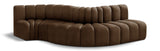 Arc Brown Velvet Modular Sofa 103Brown-S5B Meridian Furniture