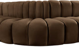 Arc Brown Velvet Modular Sofa 103Brown-S6A Meridian Furniture