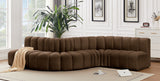 Arc Brown Velvet Modular Sofa 103Brown-S6A Meridian Furniture