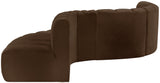 Arc Brown Velvet Modular Sofa 103Brown-S6A Meridian Furniture