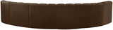 Arc Brown Velvet Modular Sofa 103Brown-S6B Meridian Furniture