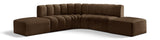 Arc Brown Velvet Modular Sofa 103Brown-S6C Meridian Furniture