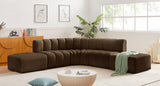 Arc Brown Velvet Modular Sofa 103Brown-S6C Meridian Furniture