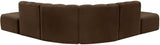 Arc Brown Velvet Modular Sofa 103Brown-S6C Meridian Furniture