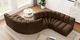 Arc Brown Velvet Modular Sofa 103Brown-S6D Meridian Furniture