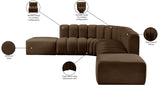 Arc Brown Velvet Modular Sofa 103Brown-S7A Meridian Furniture