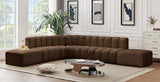 Arc Brown Velvet Modular Sofa 103Brown-S7A Meridian Furniture