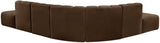 Arc Brown Velvet Modular Sofa 103Brown-S7A Meridian Furniture